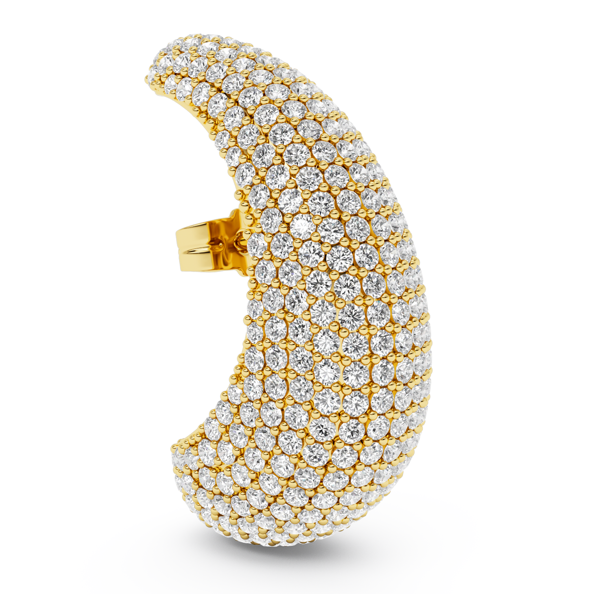 BOLVORMIGE DIAMANTEN OORKNOPJE