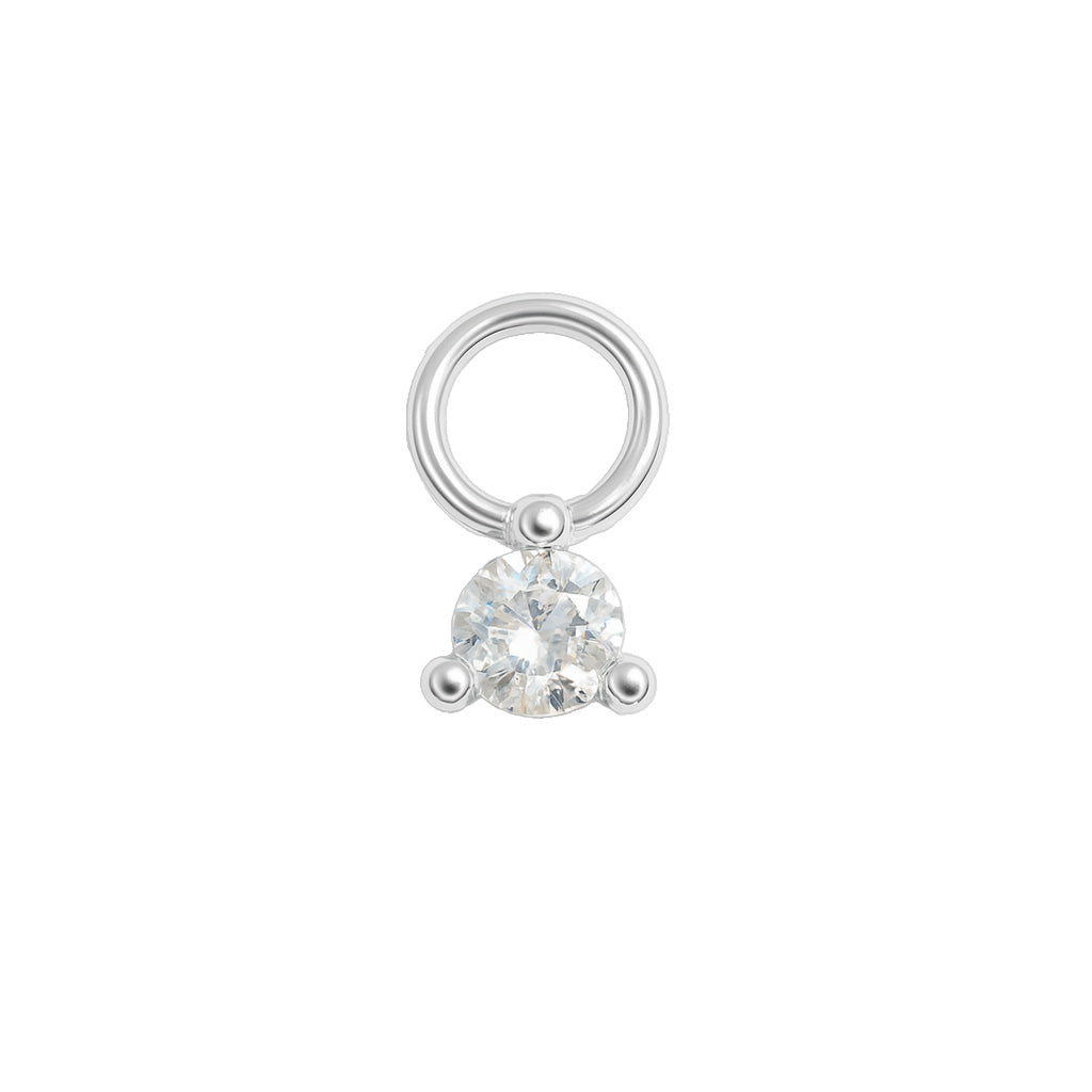 Little Diamond Charm Silver