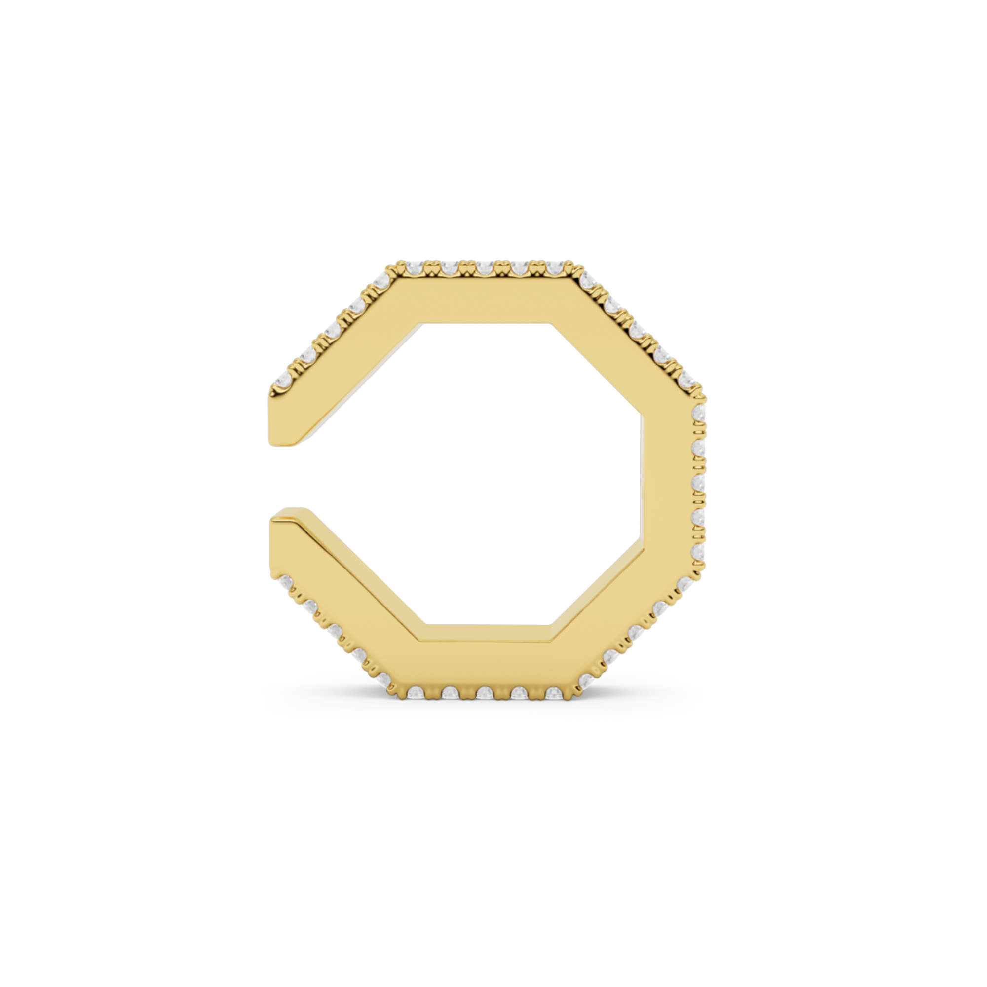 EDGE LARGE DIAMOND EARCUFF