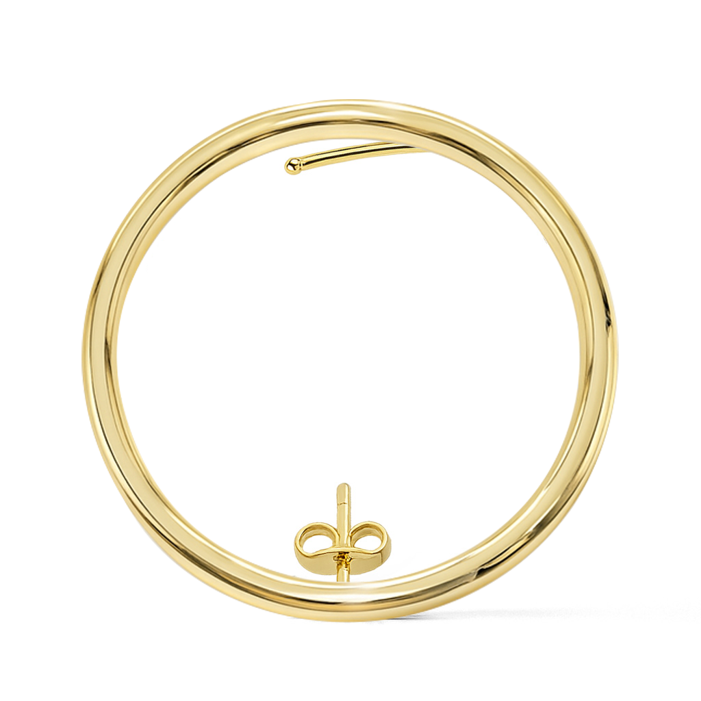 KAY circle earstud in 14K plating – Billion Avenue jewelry