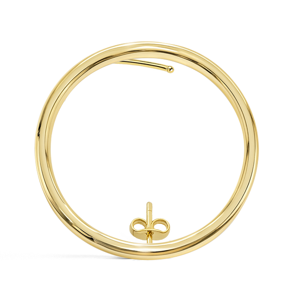 KAY circle earstud in 14k gold plated – Billion Avenue jewelry