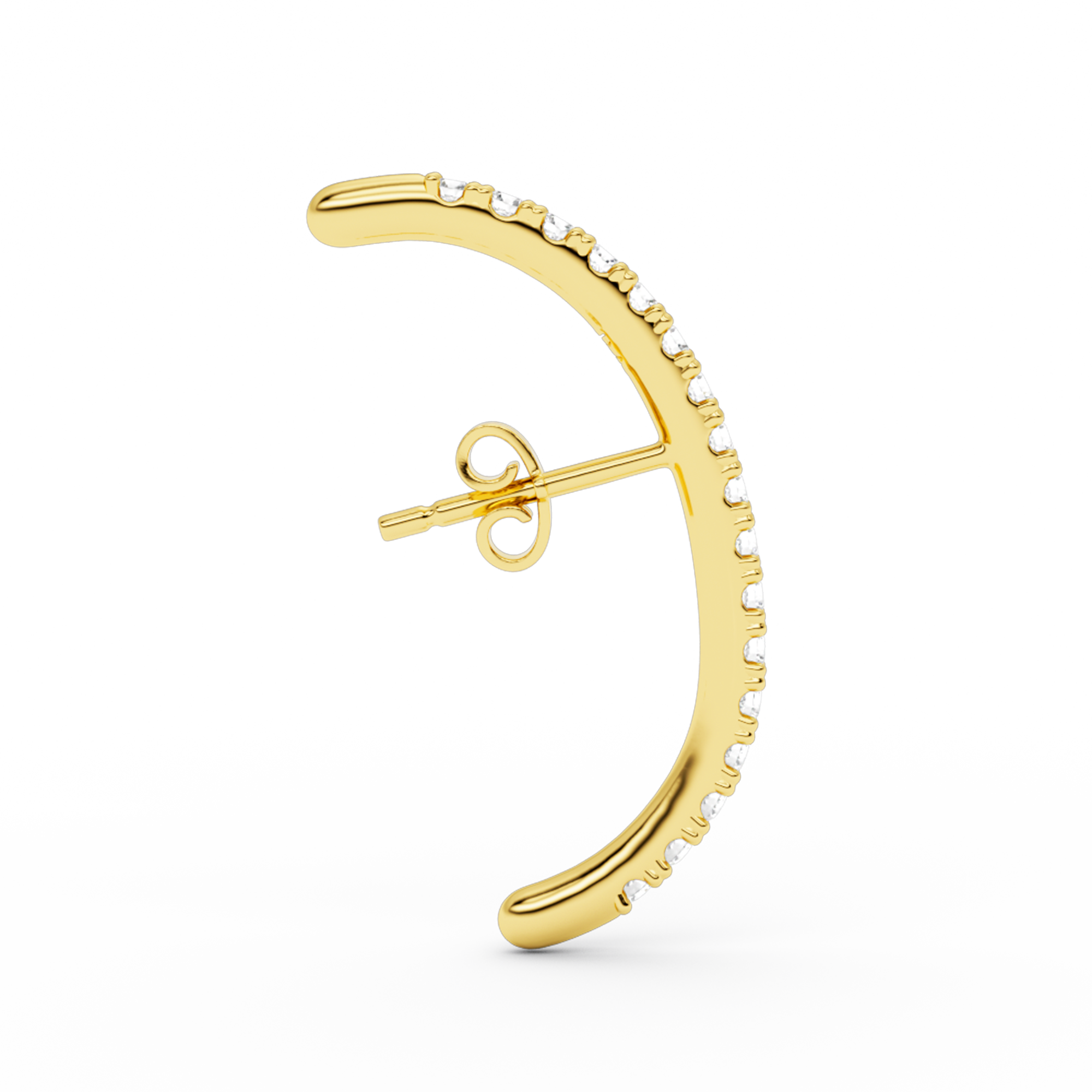 LONG DIAMOND HUG EARSTUD
