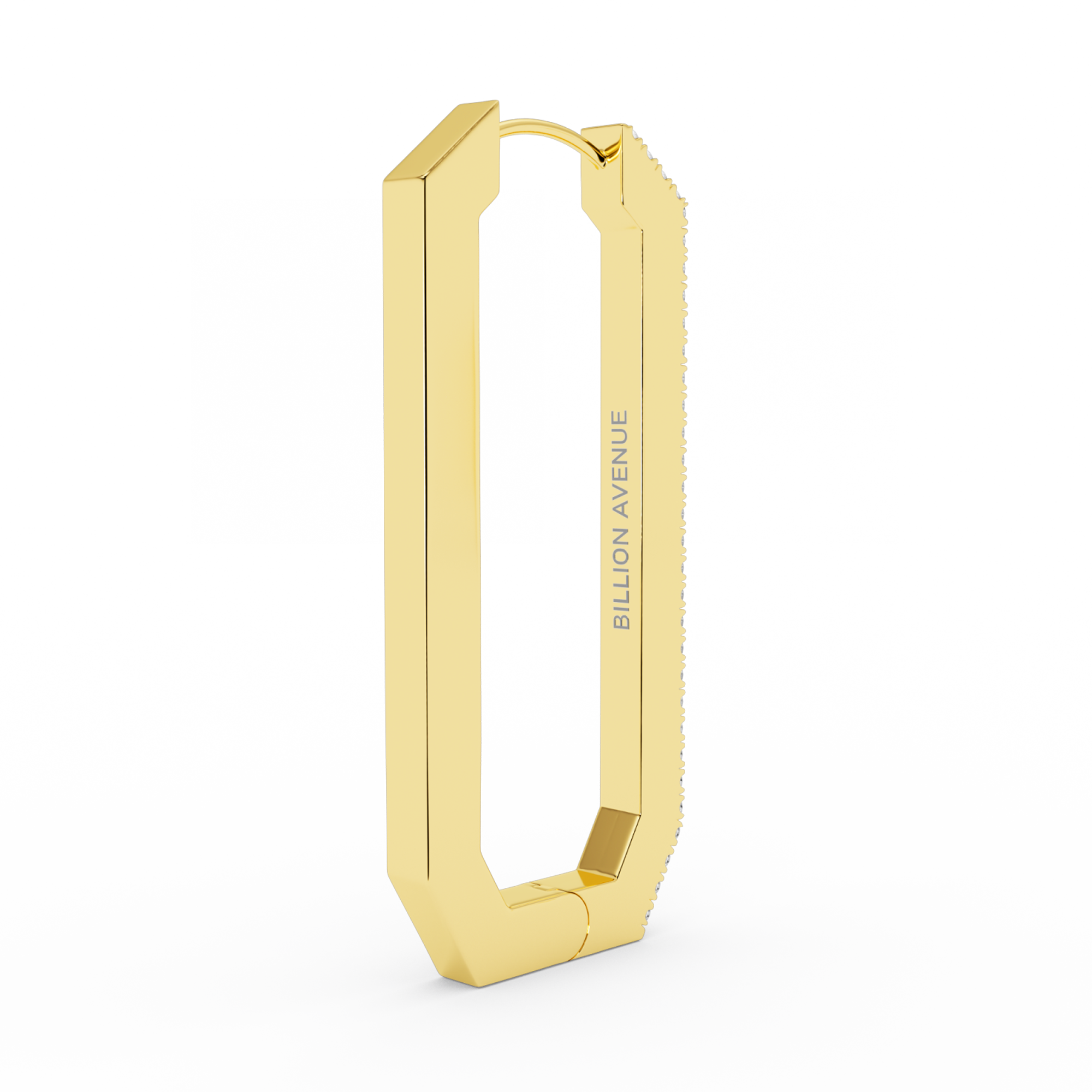 PENDIENTE LARGO OCTA CON DIAMANTES