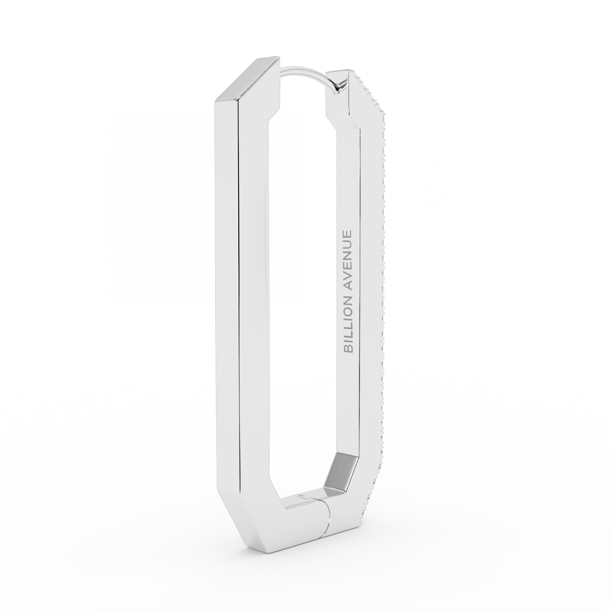 PENDIENTE LARGO OCTA CON DIAMANTES