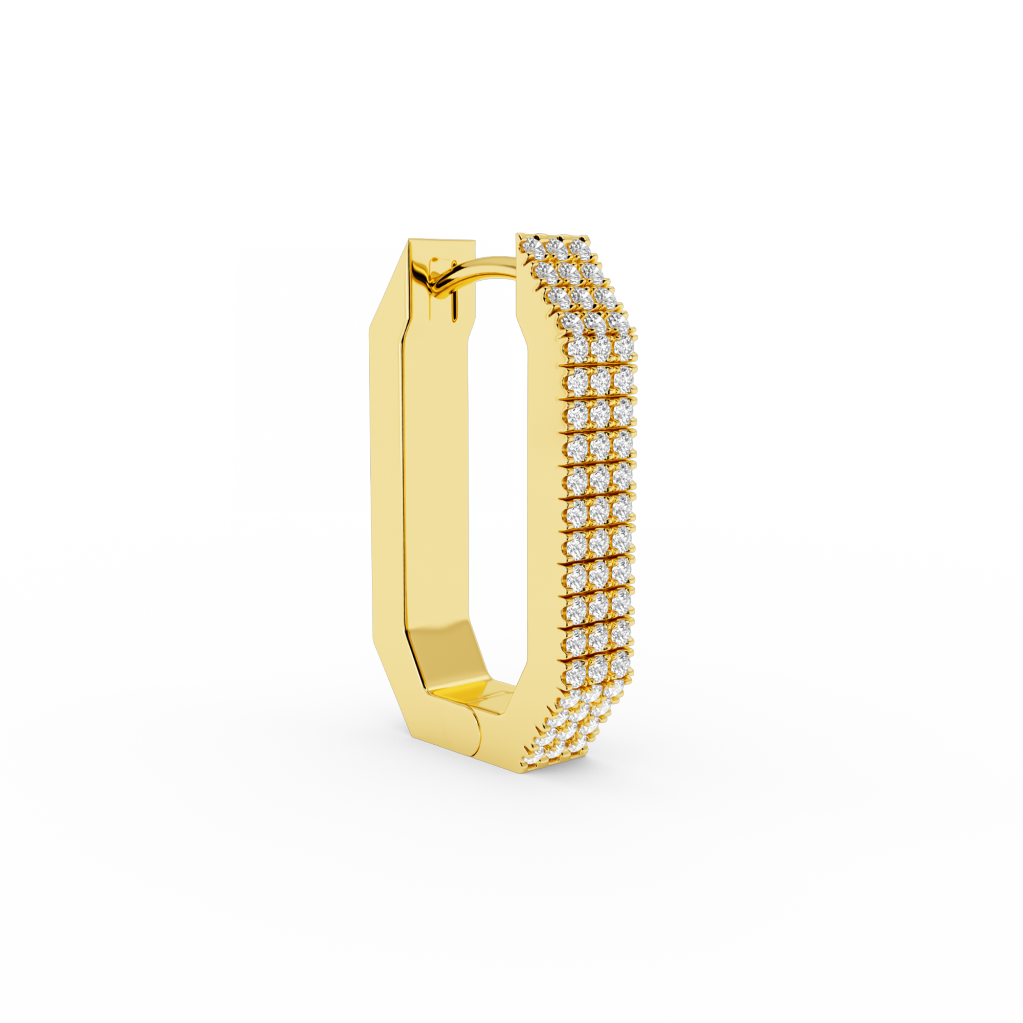 PENDIENTE CORTO OCTA MAX CON DIAMANTES