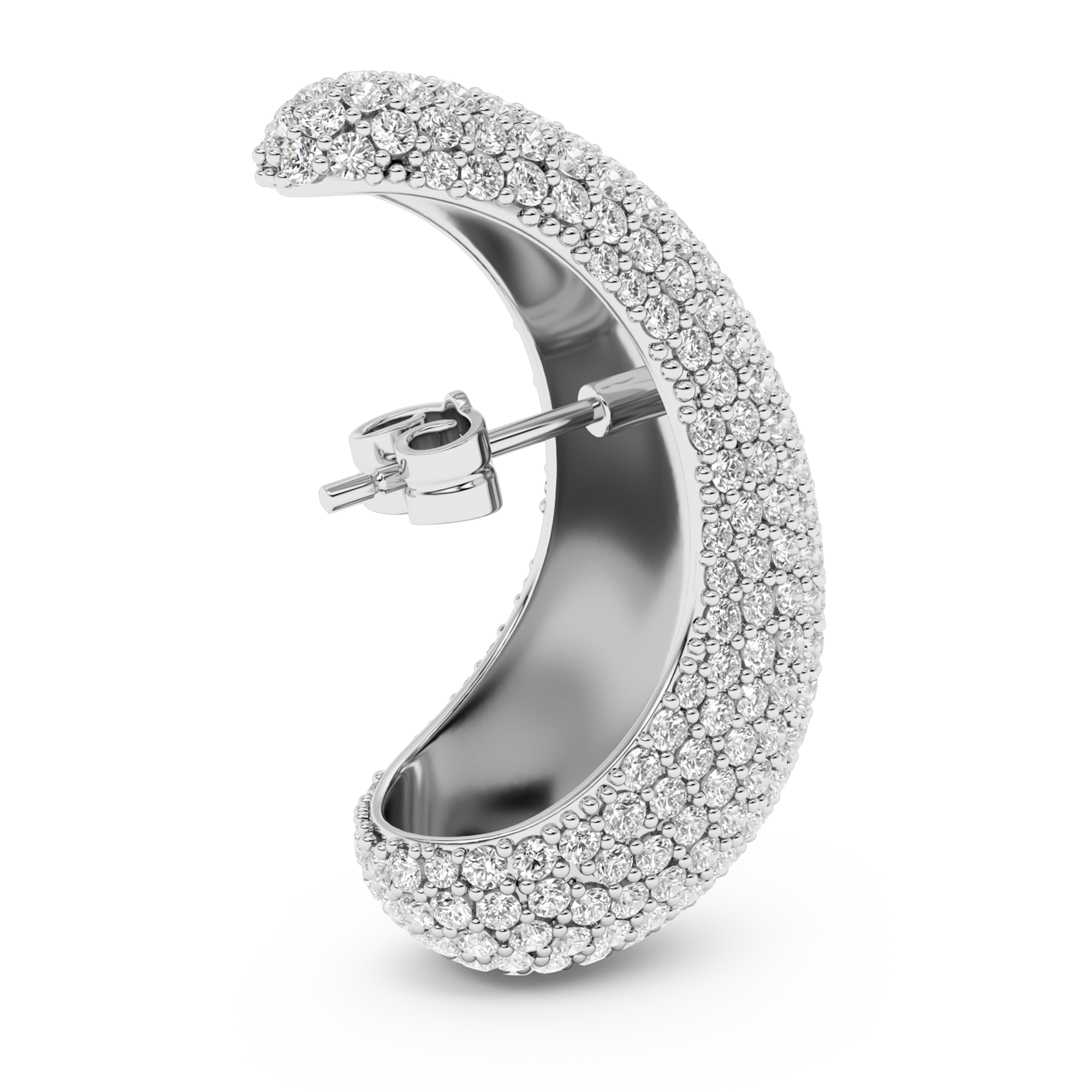 BOUTON D'OREILLE DIAMANTÉ EN FORME DE BULBE