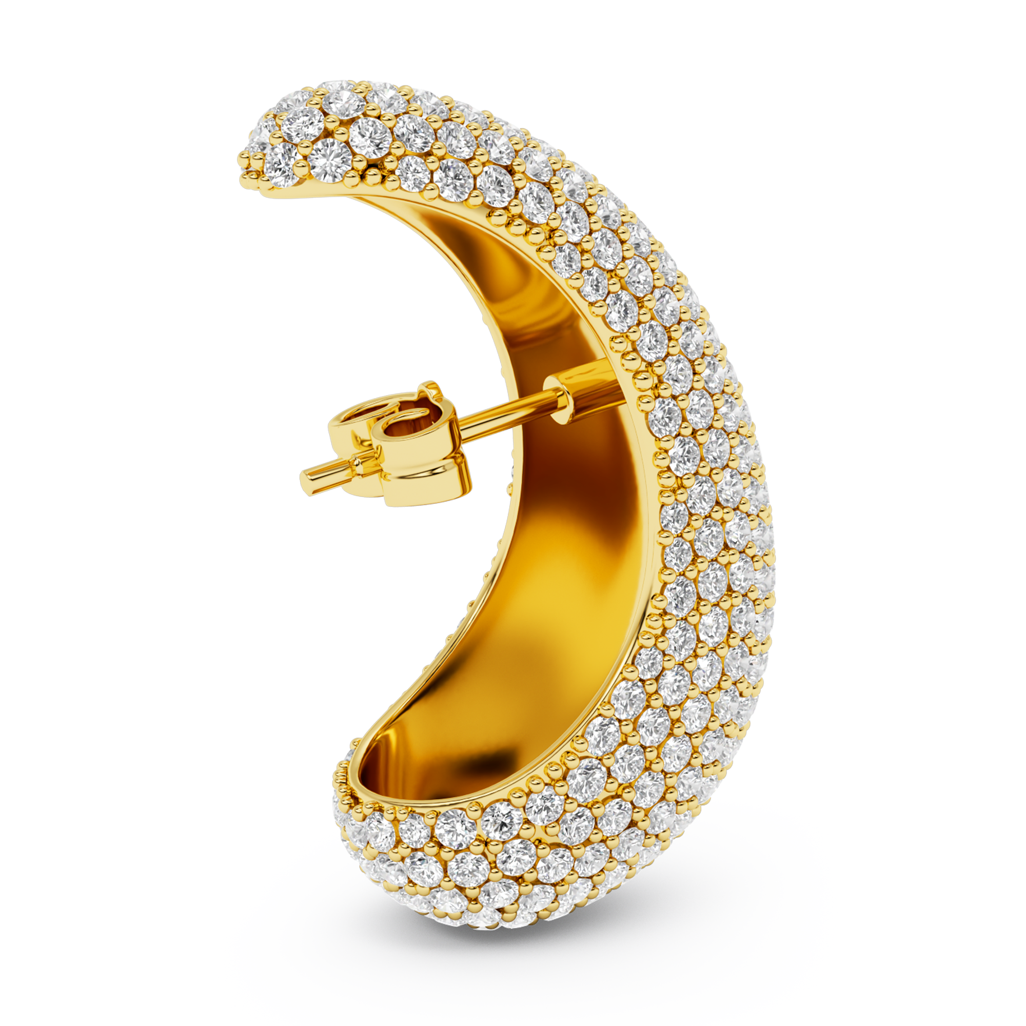 BOUTON D'OREILLE DIAMANTÉ EN FORME DE BULBE