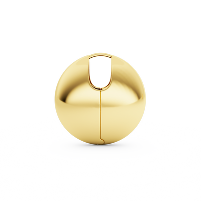 Eclipse Earring in gold, front view – Billion Avenue