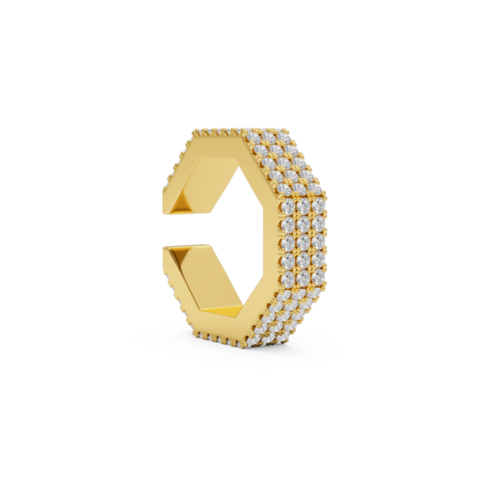 EDGE LARGE DIAMOND EARCUFF