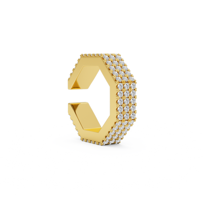 EDGE LARGE DIAMOND EARCUFF