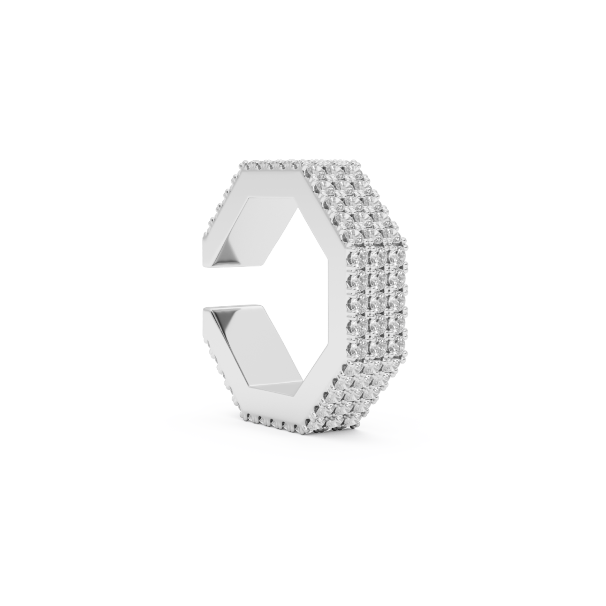 EDGE LARGE DIAMOND EARCUFF