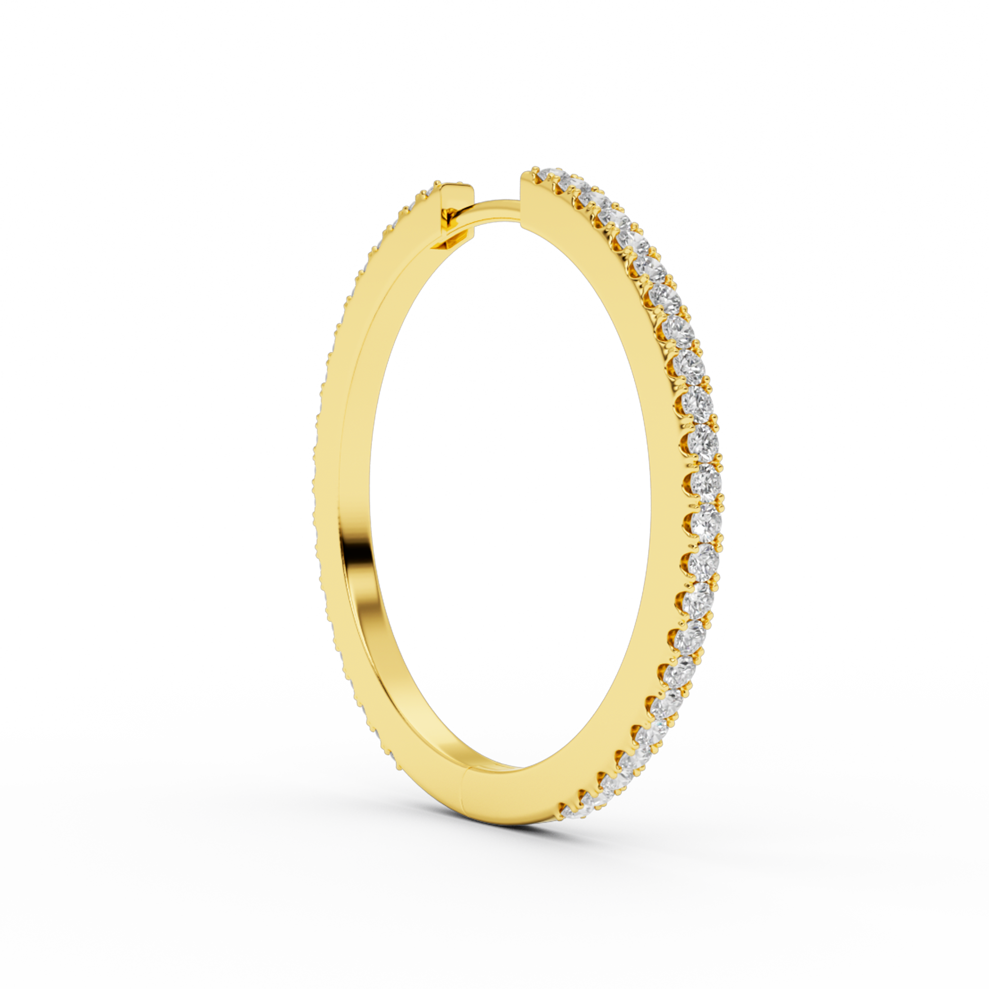 BOUCLE D'OREILLE IVY L DIAMOND 30 MM