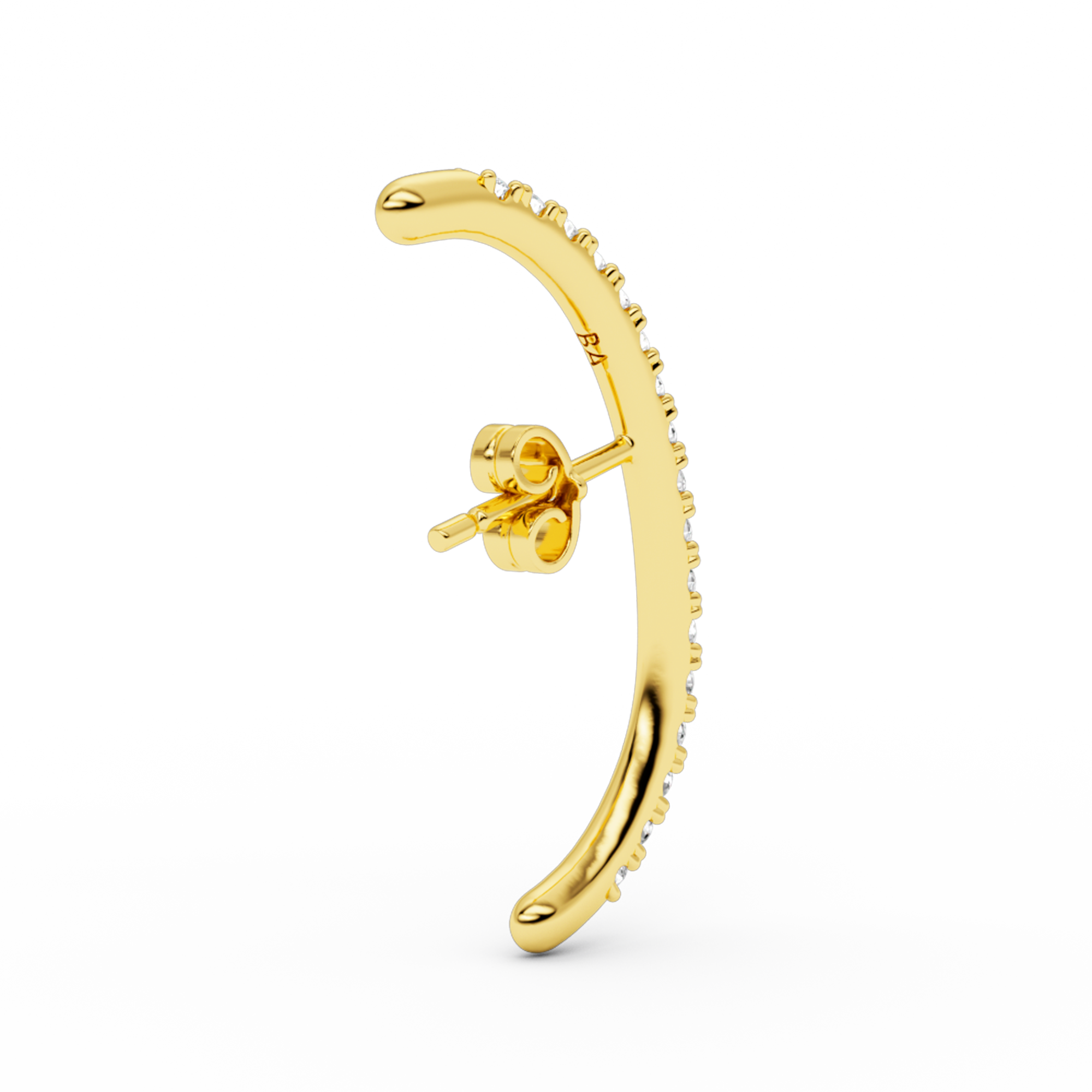 LONG DIAMOND HUG EARSTUD