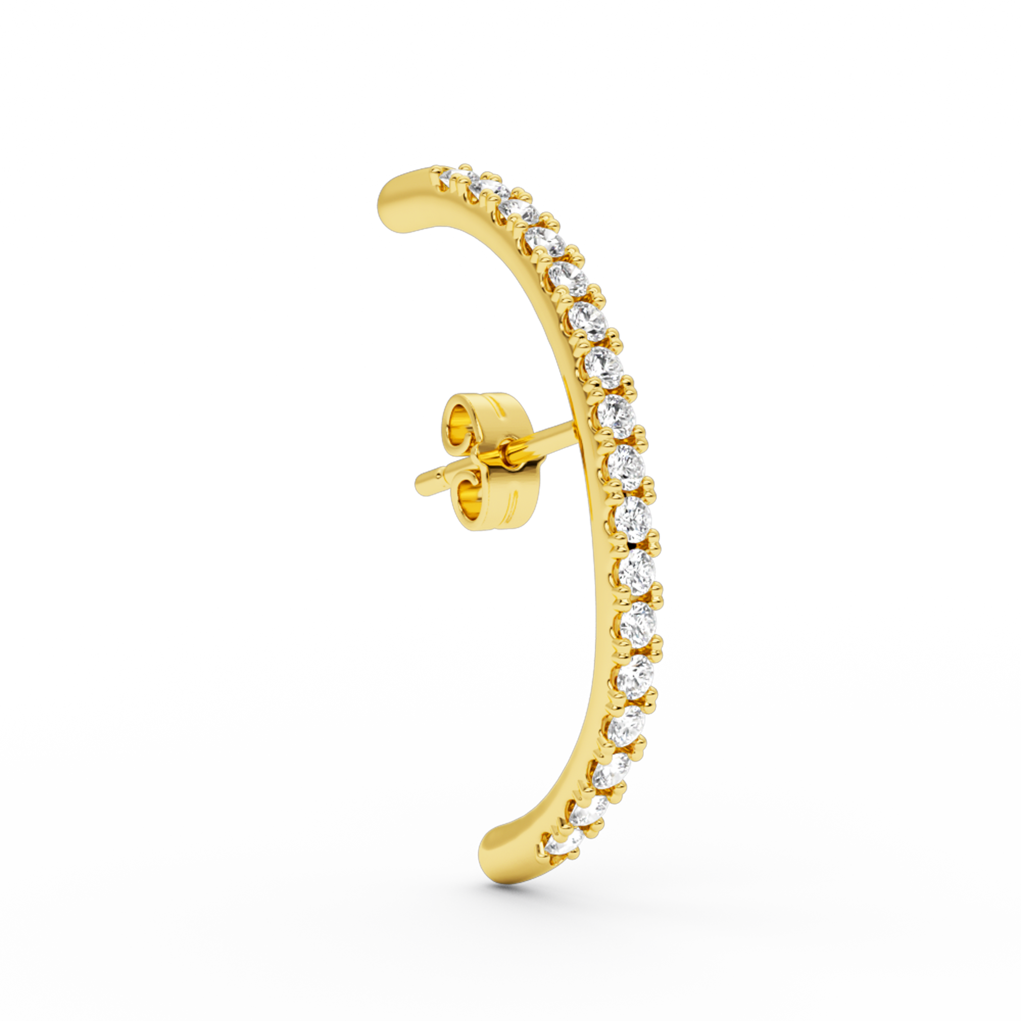 LONG DIAMOND HUG EARSTUD