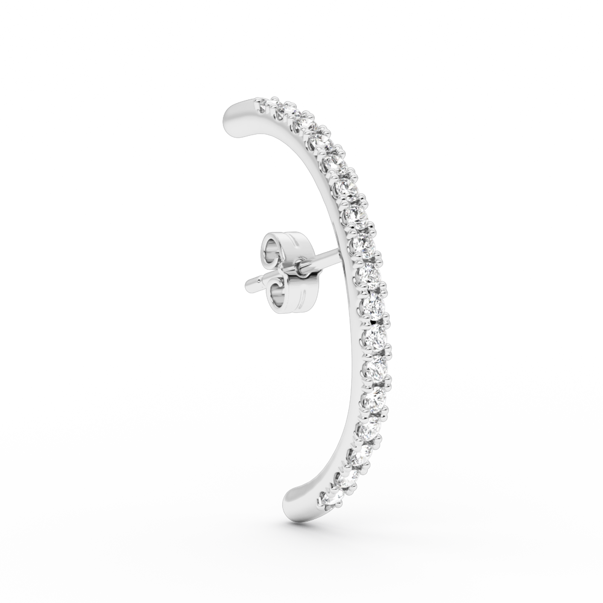 LONG DIAMOND HUG EARSTUD