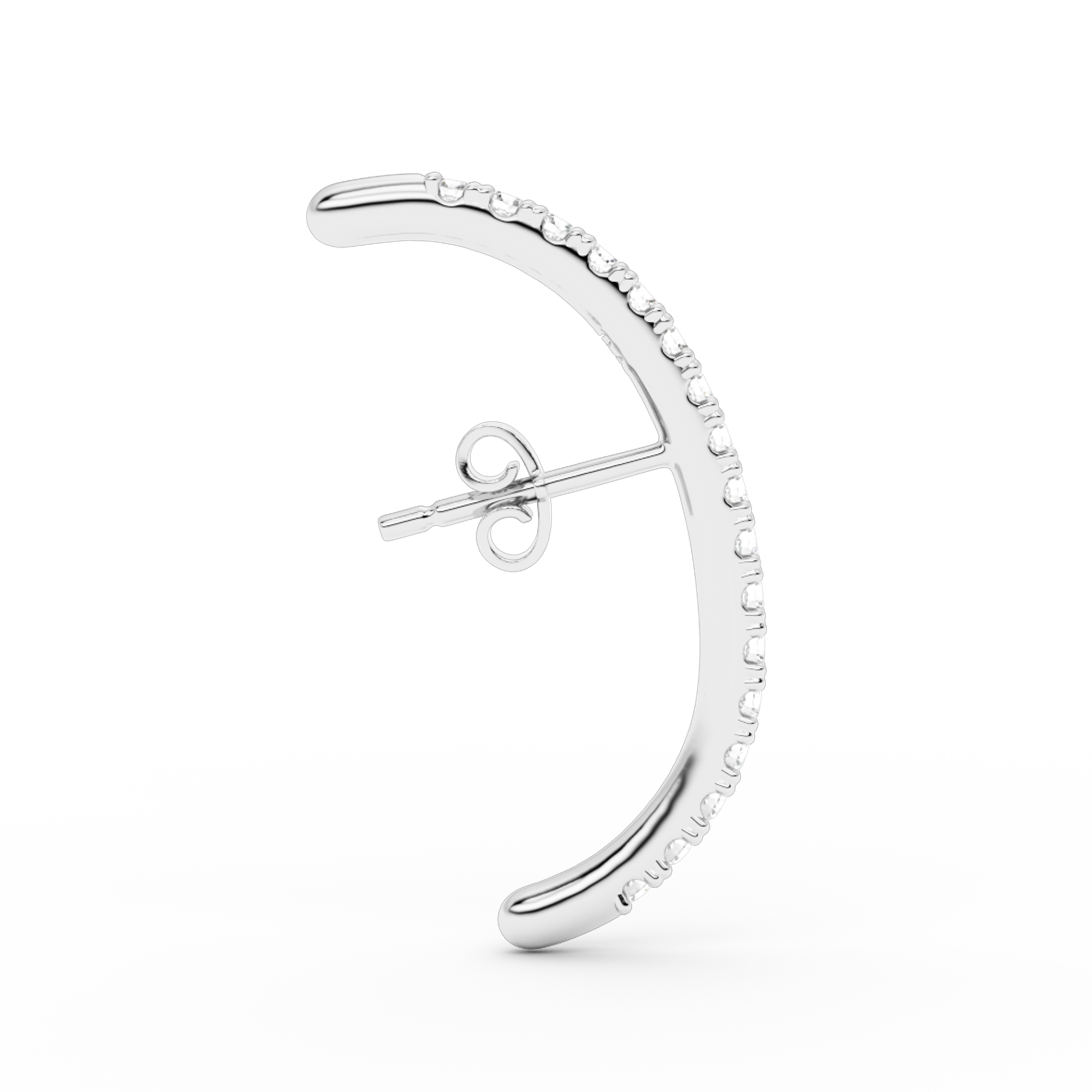 LONG DIAMOND HUG EARSTUD