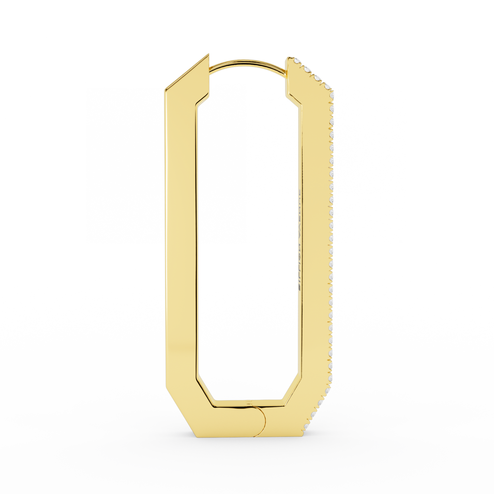 PENDIENTE LARGO OCTA CON DIAMANTES