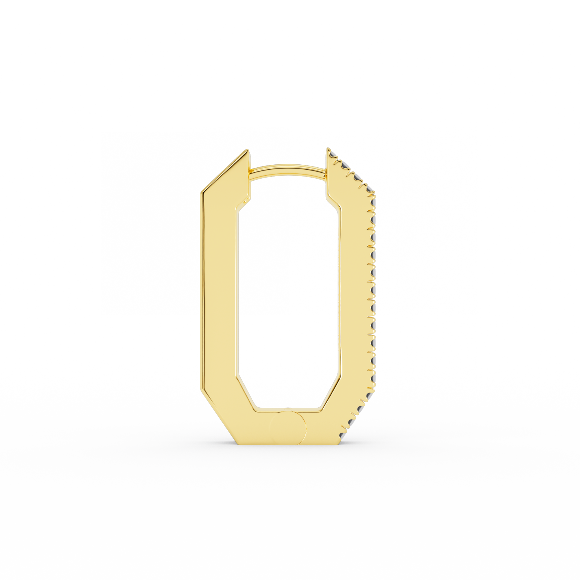 PENDIENTE CORTO OCTA CON DIAMANTES