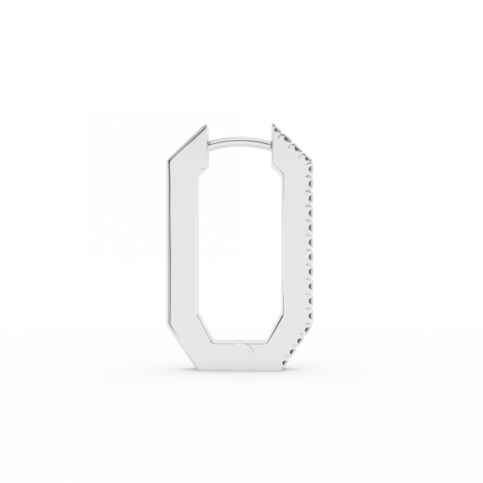 PENDIENTE CORTO OCTA CON DIAMANTES