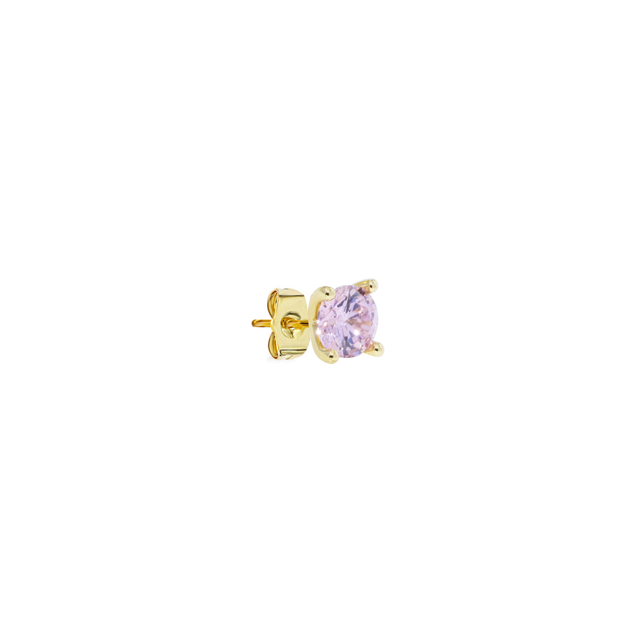 STONE EARSTUD PINK GOLD