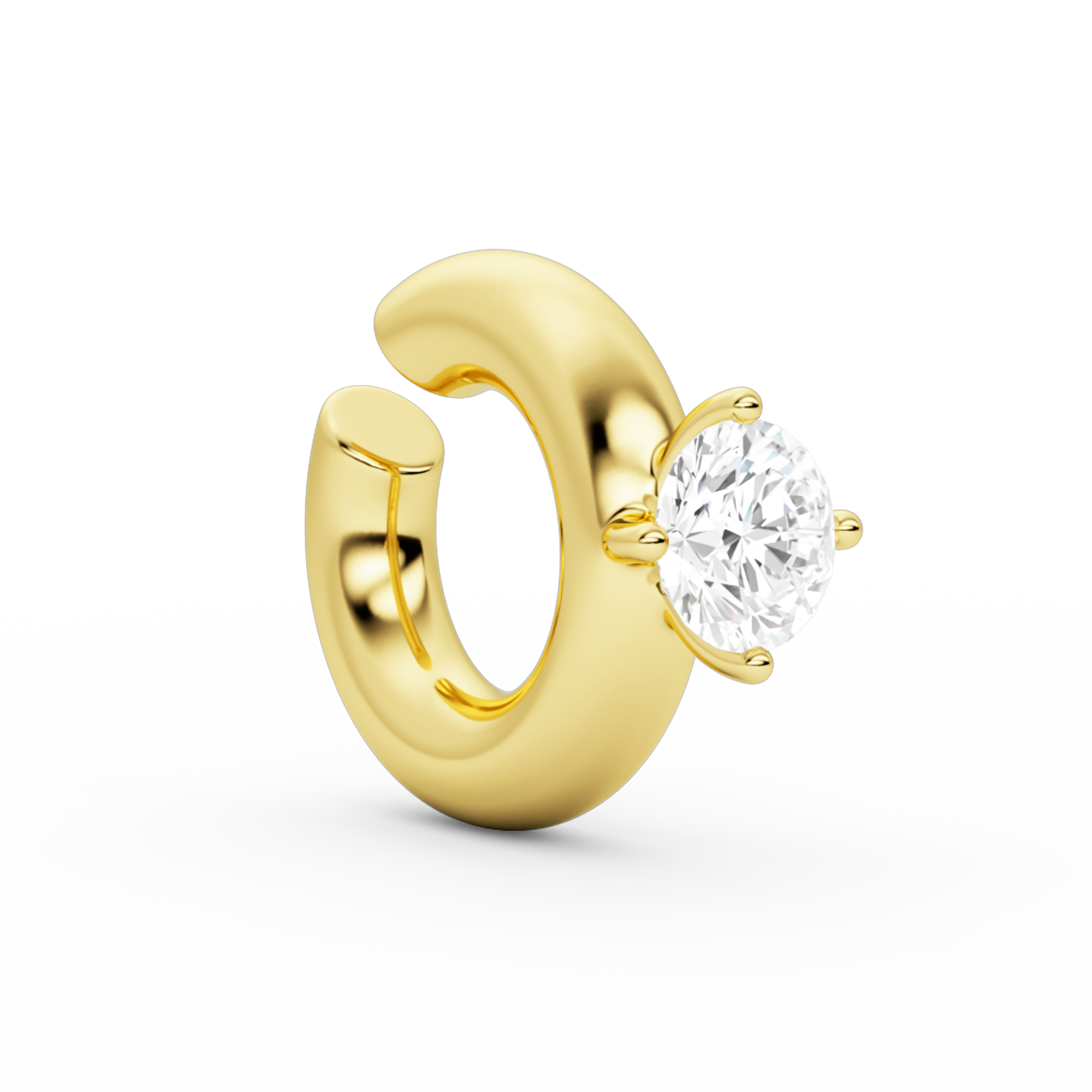 SOLITAIRE CHUNKY KOS EARCUFF