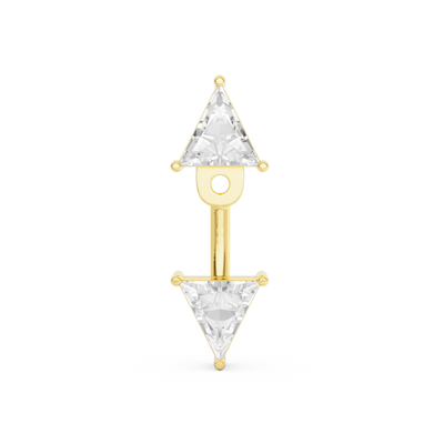 TRIANGLE DIAMOND JACKET EARSTUD