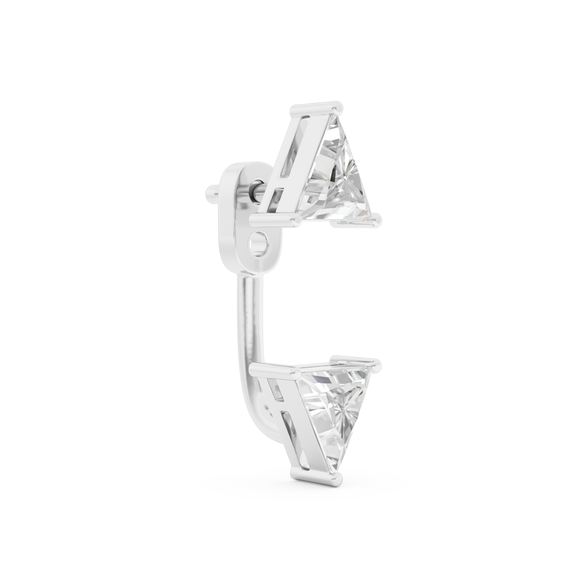 PENDIENTE JACKET TRIANGLE CON DIAMANTES