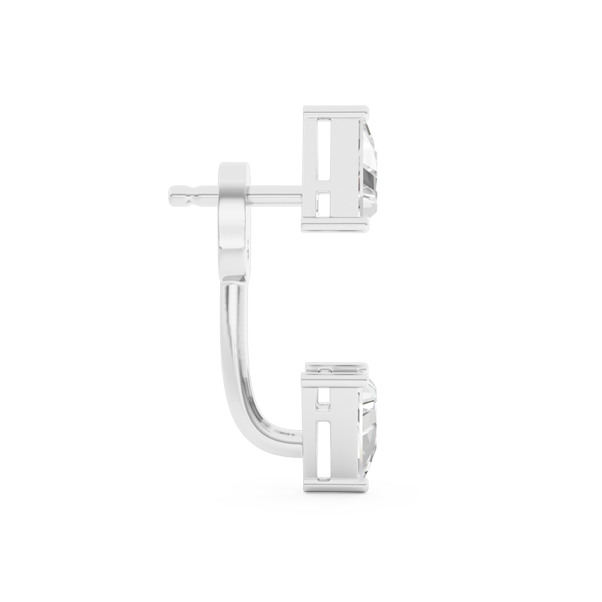 PENDIENTE JACKET TRIANGLE CON DIAMANTES