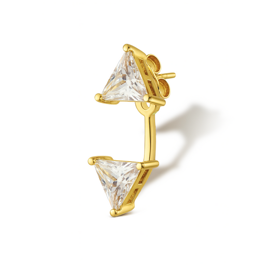 TRIANGLE DIAMOND JACKET EARSTUD