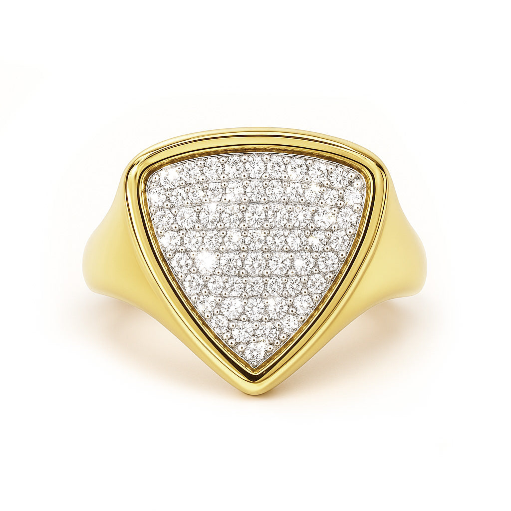 TRIANGLE SIGNET RING