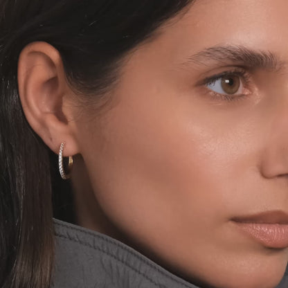 IVY M DIAMOND EARRING 20MM