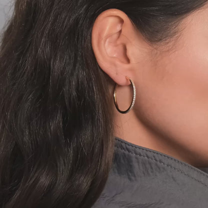 IVY L DIAMOND EARRING 30MM