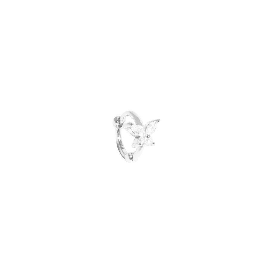Butterfly Huggie Silver