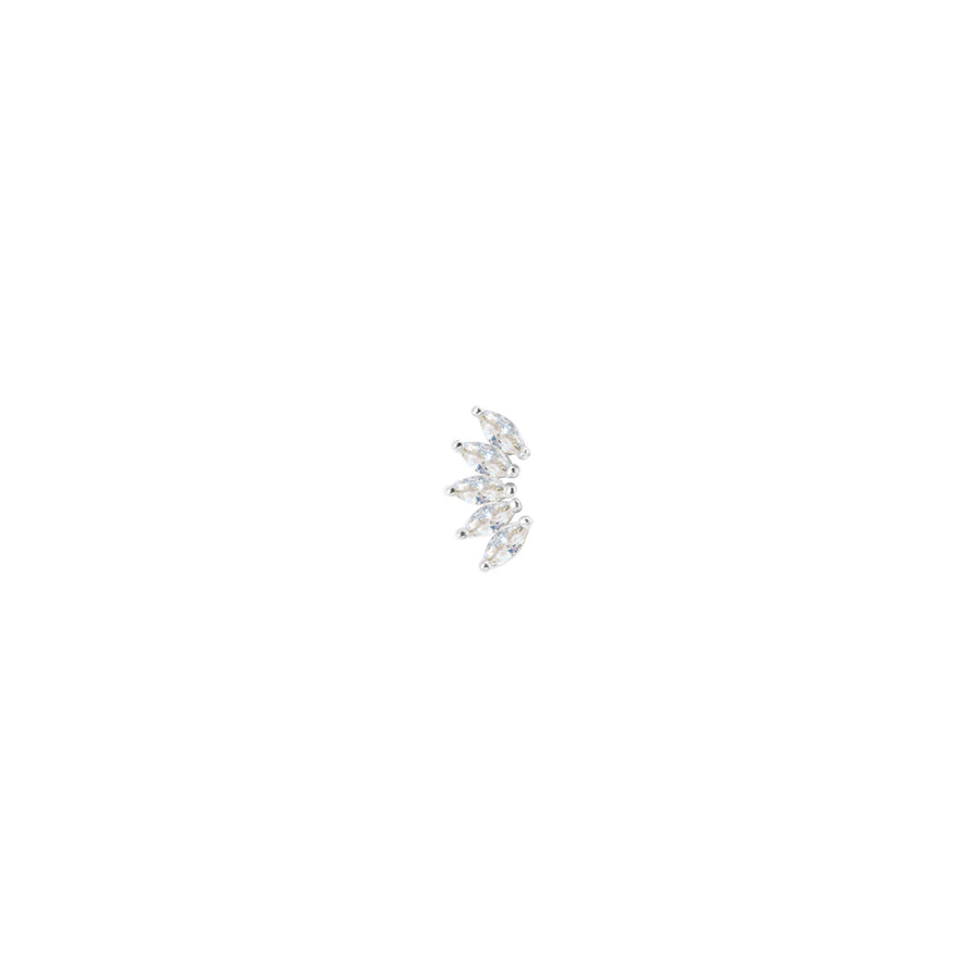 Tiny Crown Earstud Silver