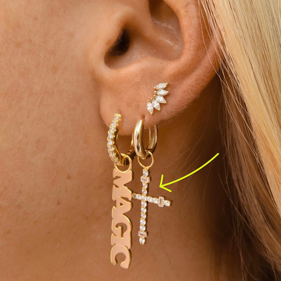 Baguette Cross Charm