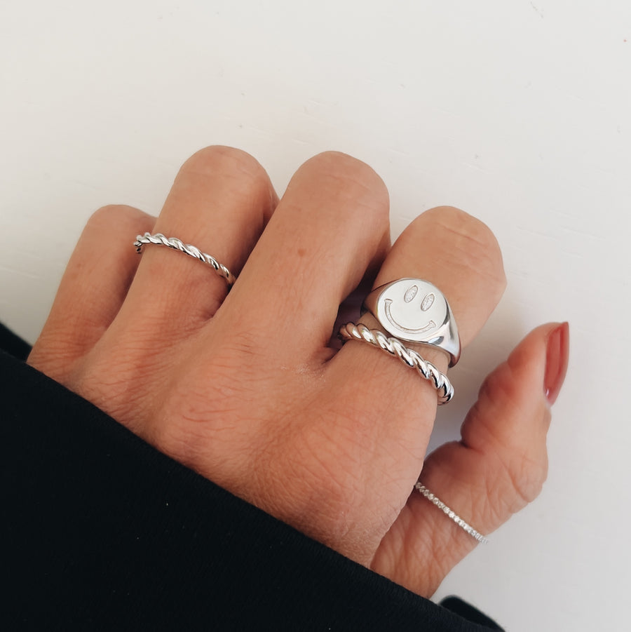 Thick Swirl Ring Silver