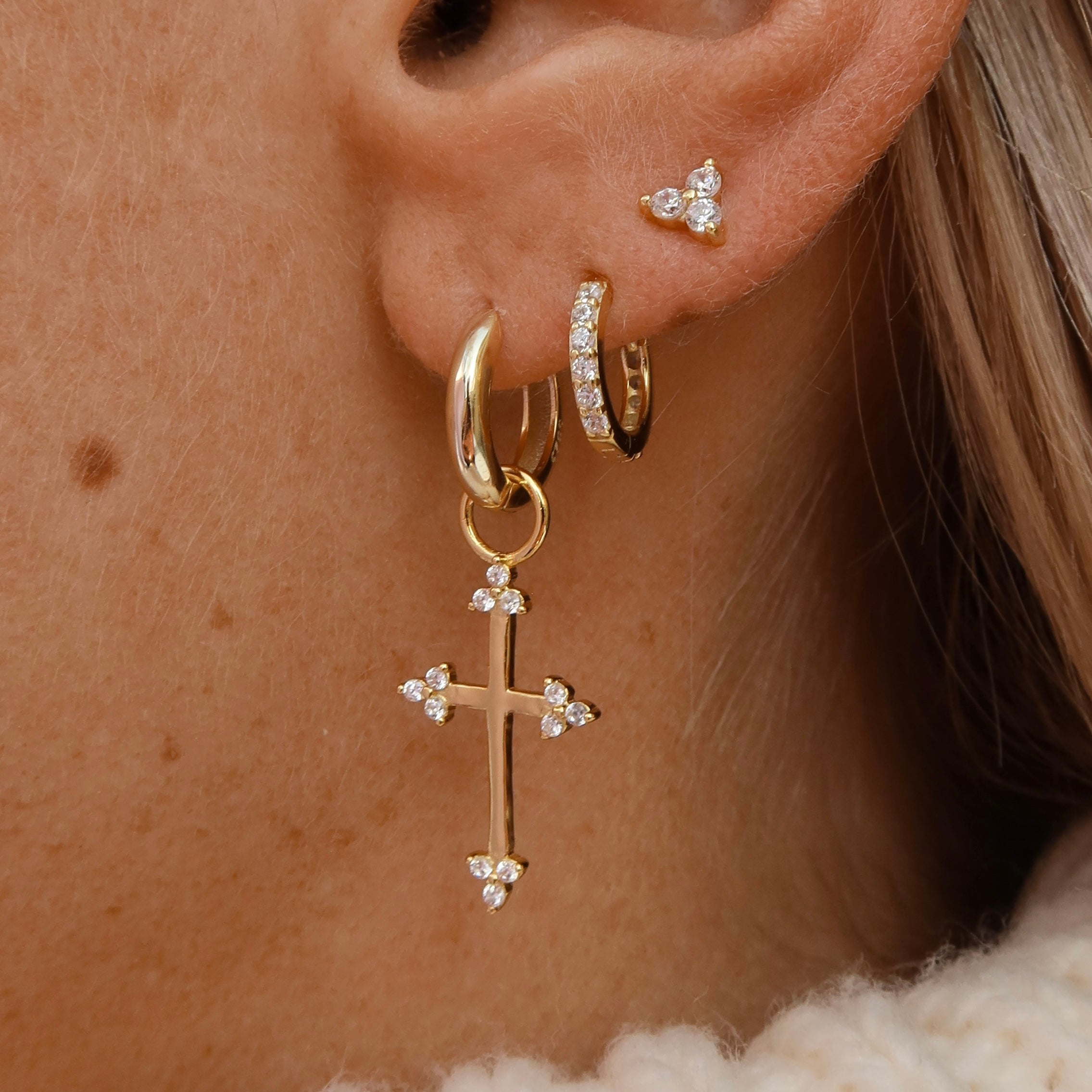 Clover Cross Charm